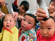 Làm mẹ - Chùm ảnh biểu cảm hài hước của trẻ khi được cắt tóc