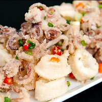 Mực chiên cay ngon lắm!
