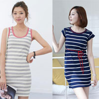 Họa tiết kẻ ngang giúp thân hình bạn trông mi nhon hơn.