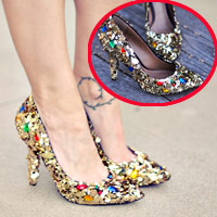 Giày sequin lấp lánh