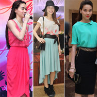 Hà Hồ chuộng chân váy dài nữ tính