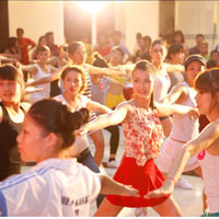 Thí sinh miền Bắc tập dượt tập trung