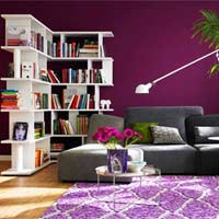 Kệ phân chia phòng khách với khu vực sinh hoạt khác