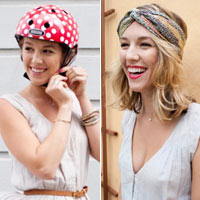 Tóc đẹp với mũ bảo hiểm