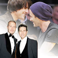 Tom Cruise và David Beckham là đôi bạn khá thân