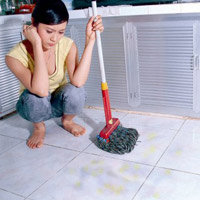 Giữ nền nhà sạch bóng (ảnh minh họa)