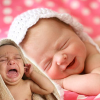 Khi bé khóc hay cười là đều muốn truyền đạt mong muốn (Ảnh minh họa).
