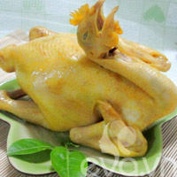 Gà hấp muối
