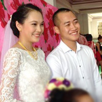 Cô dâu chú rể hạnh phúc trong ngày trọng đại