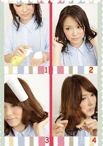 Tạo kiểu tóc xoăn với gel và máy sấy - 12