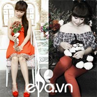 Eva đẹp: Xinh xắn xuống phố ngày đầu năm