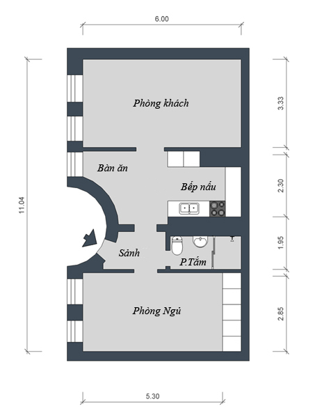 60m2 mê đắm, thỏa mãn cả vợ cả chồng - 1