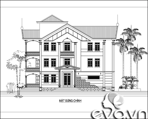 uoc ao xay 320m2 nha mai doc sanh dieu - 5