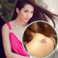 Làng sao - Kim Cương khoe hình xăm trái tim trên gáy