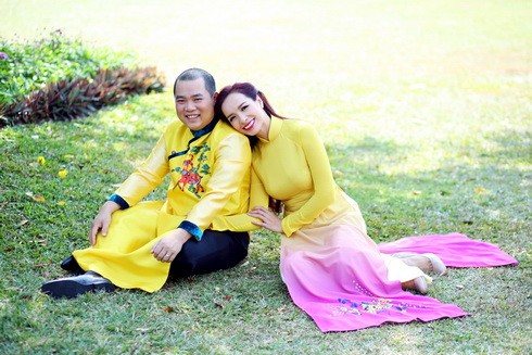 gia dinh viet huong, thuy hanh, binh minh mac ao dai du xuan - 7