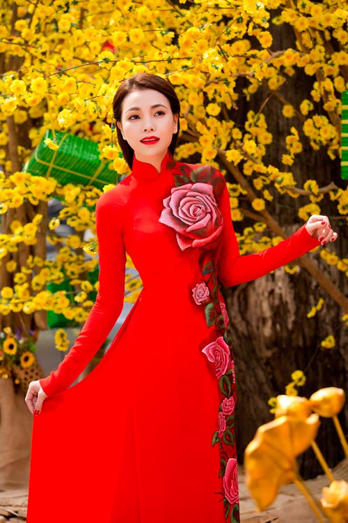 tra ngoc hang dien ao dai dao pho mua xuan - 4