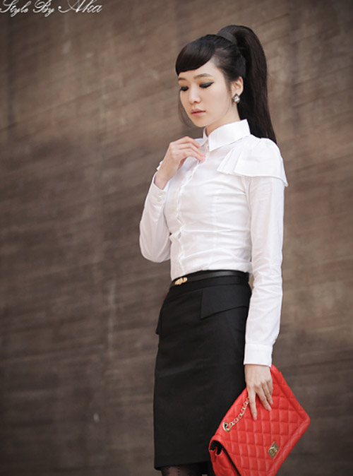 Lịch thiệp với sơ mi cao cổ - 24