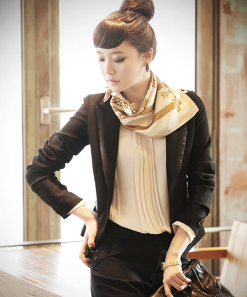 Những kiểu quàng khăn voan cách điệu - 7