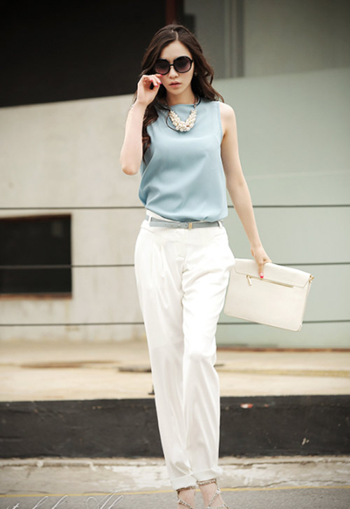 Những kết hợp tuyệt chiêu cho quần trắng - 16