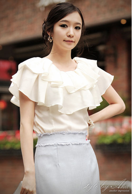 Kiểu cổ áo cách điệu cho sơ mi công sở - 3