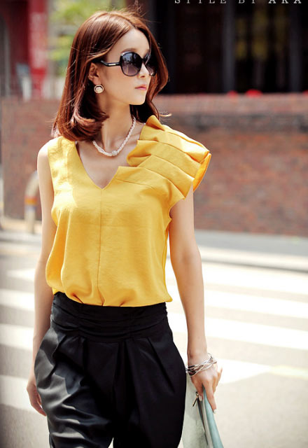 Kiểu cổ áo cách điệu cho sơ mi công sở - 9
