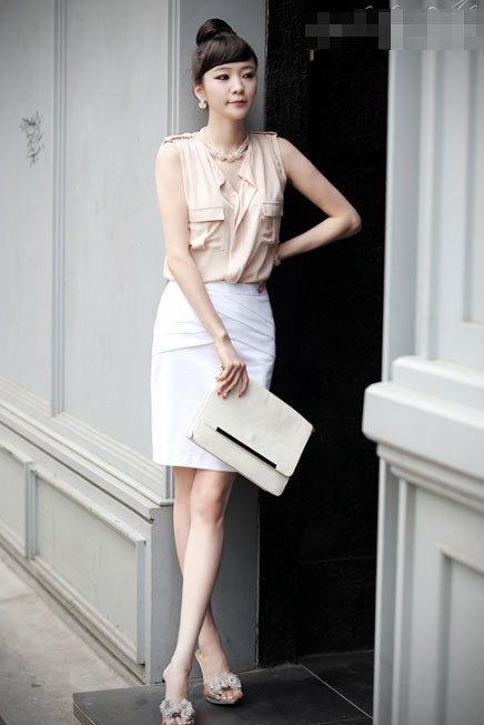 Kiểu cổ áo cách điệu cho sơ mi công sở - 28