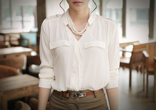 Kiểu cổ áo cách điệu cho sơ mi công sở - 29