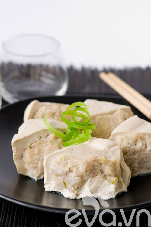 Thanh mát với đậu hũ nhồi thịt hấp - 2