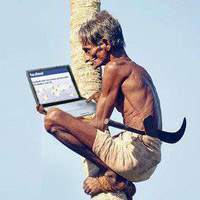 Vui cười: Thổ dân cũng mê Facebook