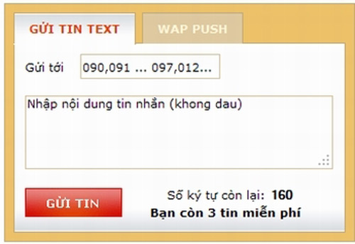 Mẹo nhắn tin SMS không tốn tiền - 1