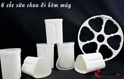 Mishushita: Máy làm sữa chua 6 cốc hình trái tim - 3