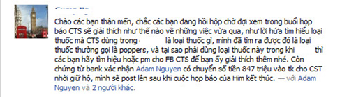 Adam Nguyễn tung bằng chứng chuyển tiền cho Cao Thái Sơn - 1