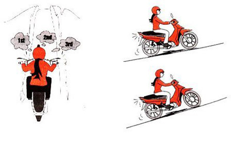 Kinh nghiệm đi xe máy lên dốc và xuống dốc - 1