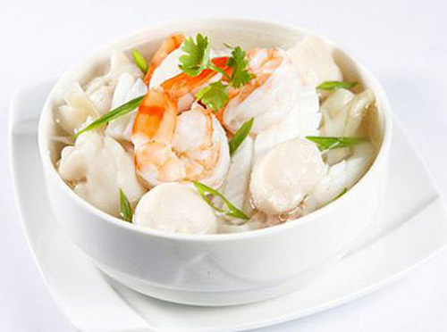Súp hoành thánh hải sản rau củ - 1