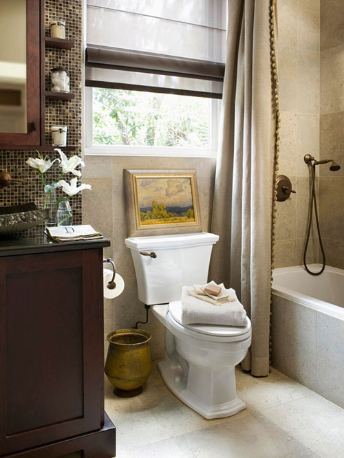 'Kéo rộng' phòng tắm chật - 1