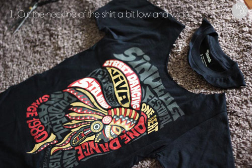 6 cách làm mới áo thun cũ siêu cá tính - 3