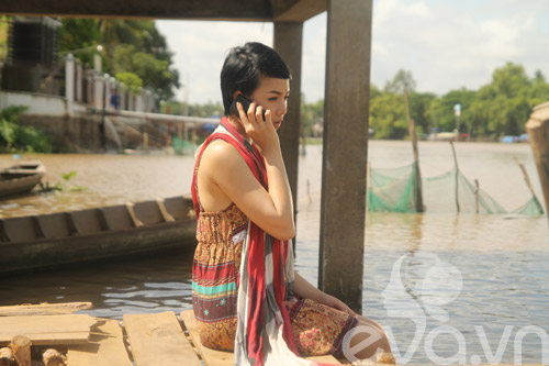 Đinh Ngọc Diệp xuống tóc làm "nàng men" - 6