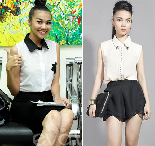 Phối sơ mi trần tay thanh lịch như sao Việt - 8