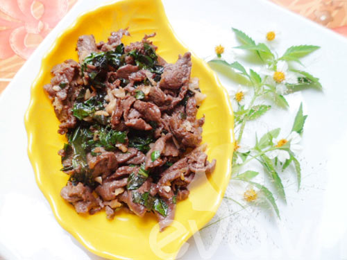 Thịt ngựa xào lá lốt thơm lừng - 6