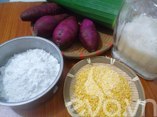 banh khoai lang tim nhan dau xanh - 1