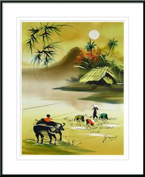 tranh chu thap phong canh dam hon viet - 4