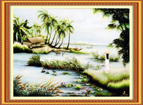 tranh chu thap phong canh dam hon viet - 2