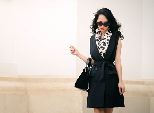 4 cach phoi khan lua cung blazer - 5