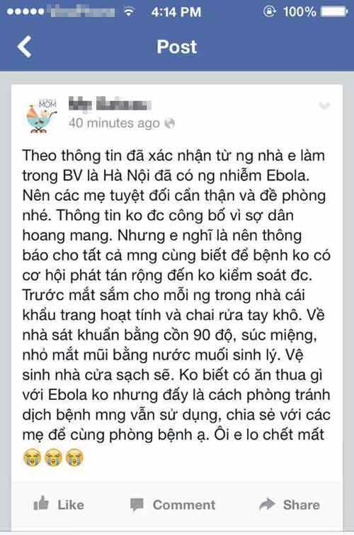nguoi tung tin don ve ebola se bi xu ly the nao? - 1