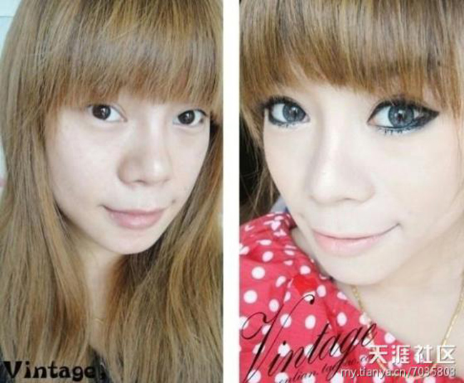 Nhan sắc thật của nhiều phụ nữ khi không trang điểm...