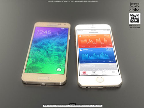 iphone 6 va galaxy alpha vien kim loai do thiet ke - 1