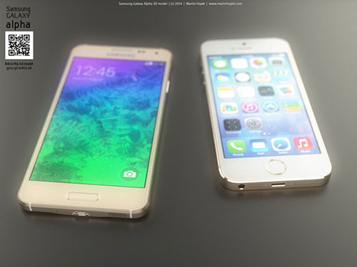 iphone 6 va galaxy alpha vien kim loai do thiet ke - 5