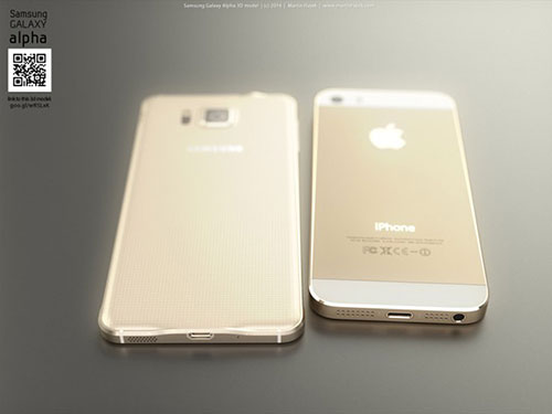 iphone 6 va galaxy alpha vien kim loai do thiet ke - 6