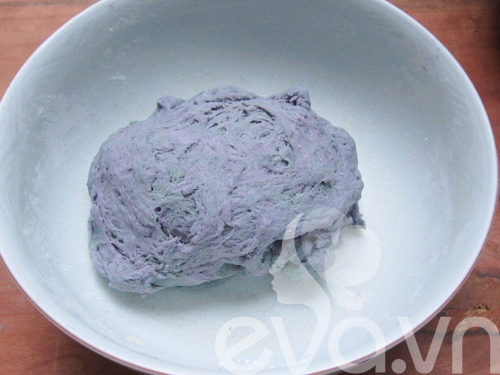 Bánh bao khoai lang tím nhân đậu xanh - 7