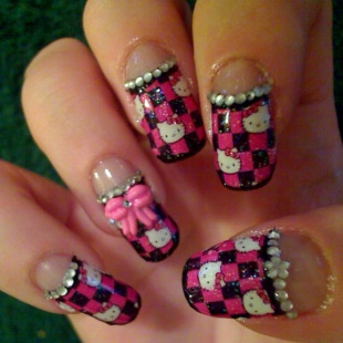 Dễ thương mẫu nail Hello Kitty 2011 - 1